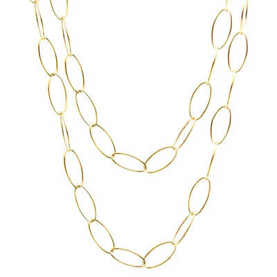 DIY Stainless Steel Sell In Meter  Big Oval Necklace Women Long O link chain silver/gold color female Jewelry Collares