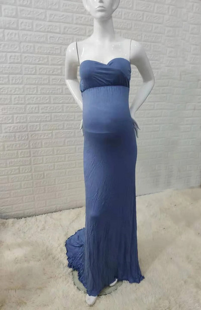 Seksi trudničke haljine od merceriziranog pamuka za fotografiranje, haljina s otvorenim ramenima, trudničke haljine za fotografije, dječje haljine za trudnice