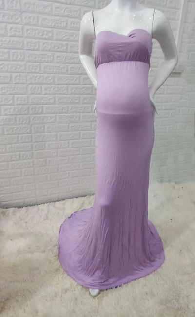 Seksi trudničke haljine od merceriziranog pamuka za fotografiranje, haljina s otvorenim ramenima, trudničke haljine za fotografije, dječje haljine za trudnice