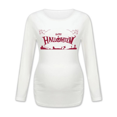 Jesenska odjeća za trudnice s printom smiješnog crtića Majice dugih rukava za trudnice velikih veličina Ženske vruće majice Odjeća za trudnice