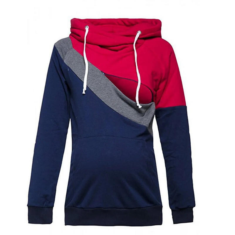 Majica s kapuljačom za trudnice Žene za dojilje Dukserica za trudnice s kapuljačom i dugim rukavima za dojenje Dukserica s kapuljačom za trudnice s dugim rukavima