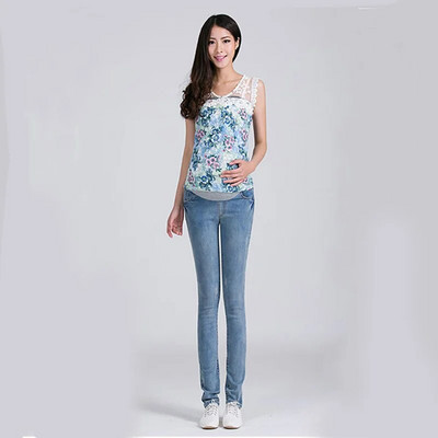 Traper trudničke duge za trudnice Odjeća za trudnice pamuk + traper odjeća kratki trbušni traperice hlače visokog struka