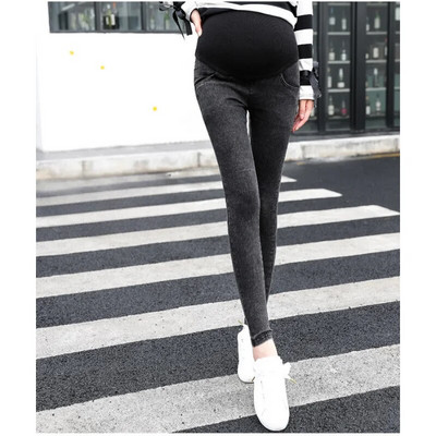 Proljetne i jesenske nove modne traperice za trudnice Jednobojne ležerne hlače Ženske mekane i udobne hlače za trudnice