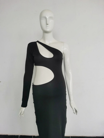 Uska haljina za trudnice s kosim ramenima Rastezljiva haljina za fotografije za trudnice