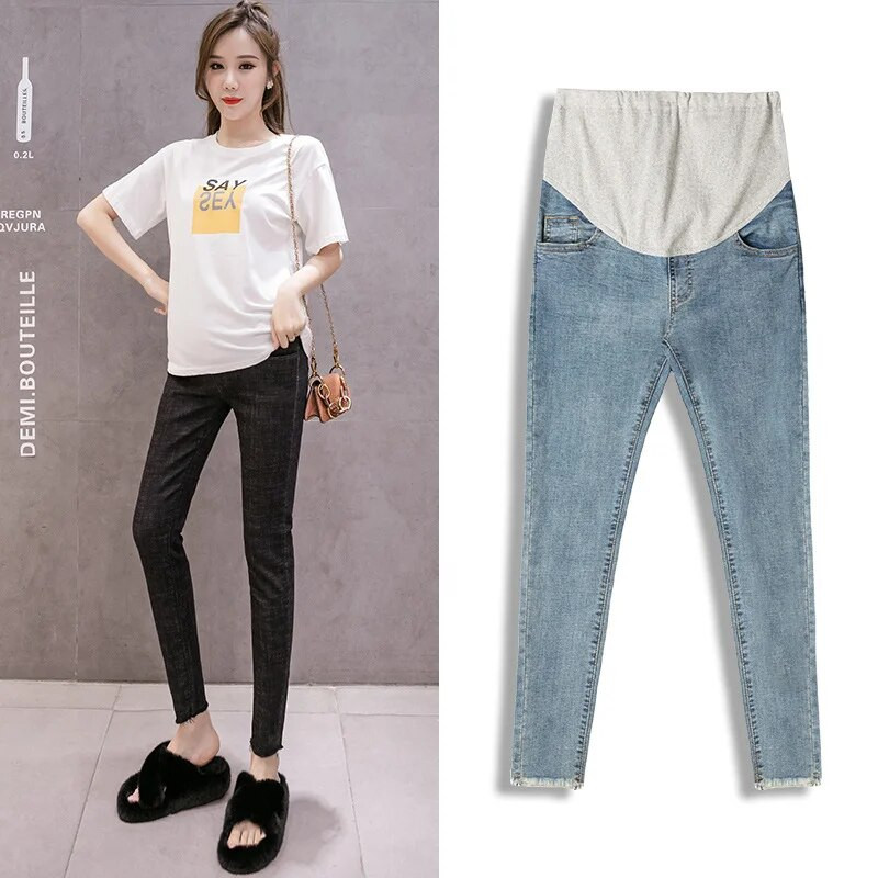 Traperice za trudnice Proljeće i ljeto Novo Ženska moda za trudnice Hlače prikladne za kožu Ležerne hlače