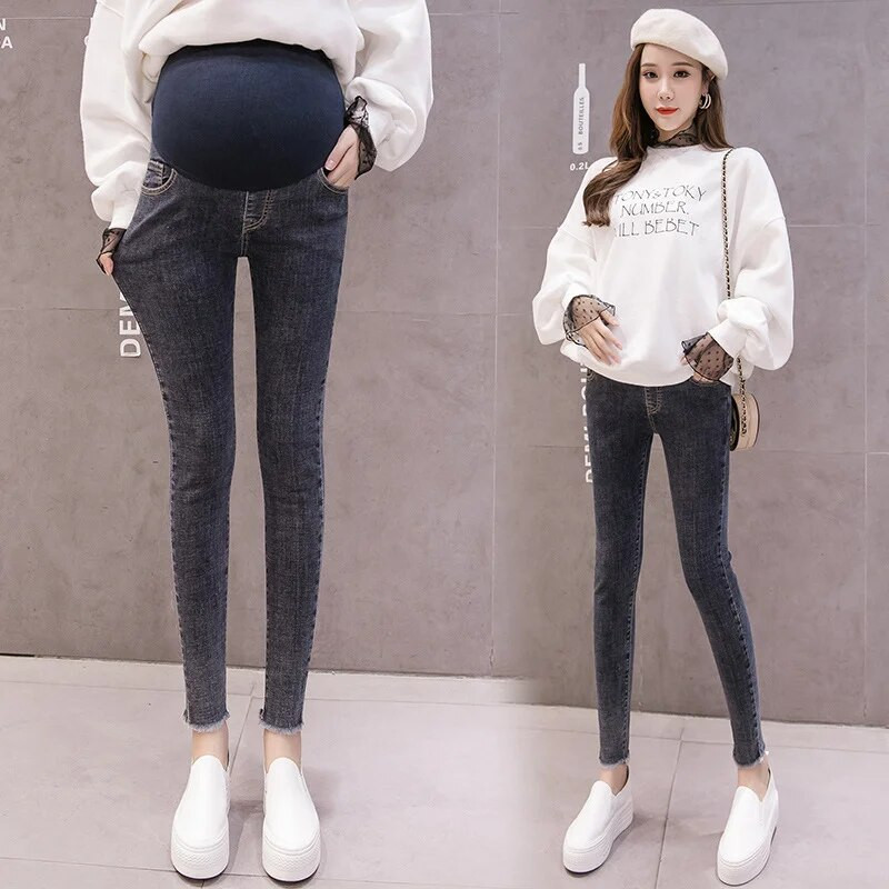 Traperice za trudnice Proljeće i ljeto Novo Ženska moda za trudnice Hlače prikladne za kožu Ležerne hlače