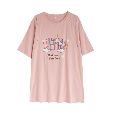 Ljetna odjeća za dojilje Majica kratkih rukava za trudnice Odjeća za trudnice kratkih rukava Pamučna majica 3909