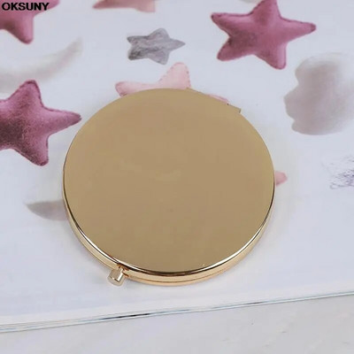 1PC prijenosno dvostrano ogledalo modno žensko žensko ogledalo za šminkanje kozmetičko sklopivo kompaktno džepno s alatom za šminkanje lijep dar