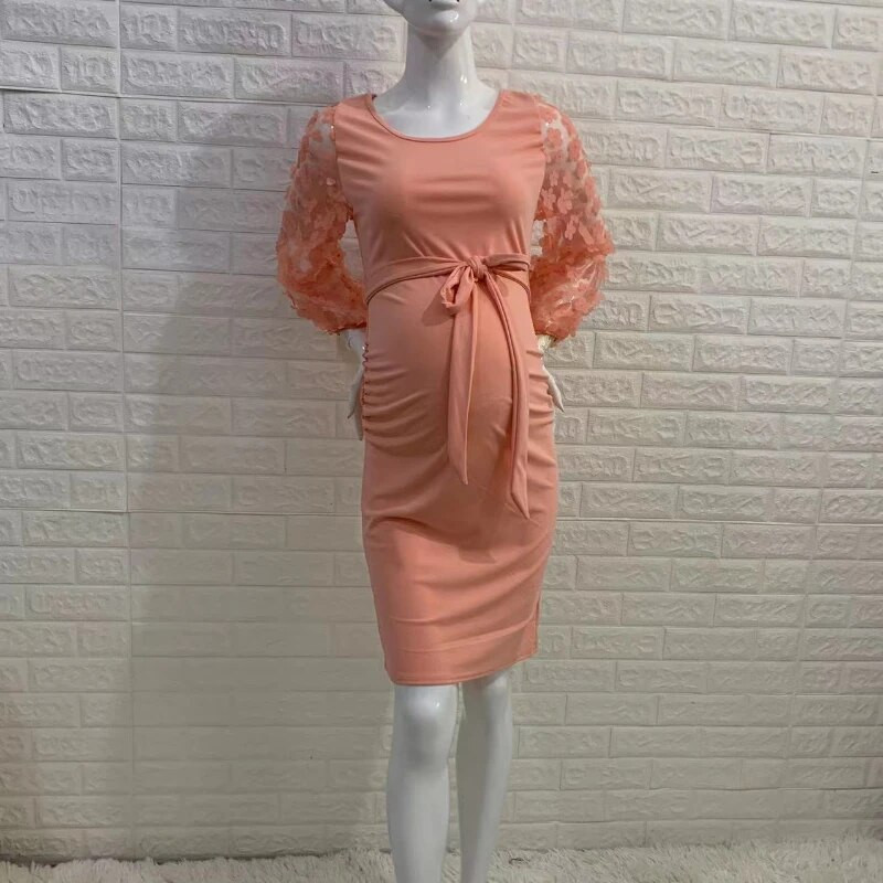 Ženske cvjetne haljine dugih rukava Rekviziti za trudničke fotografije Rastezljive duge trudničke haljine za trudničke fotografije Odjeća