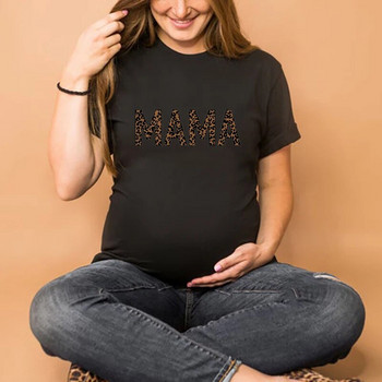 Nordic Rainbow Mama Printed Тениска за бременни Тениска за бременни с къс ръкав Риза за обявяване на бременност Тениски за нова майка Дрехи
