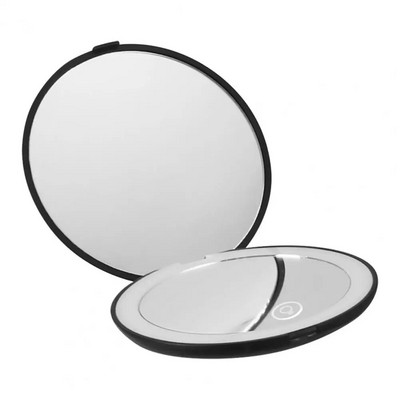 Meigipeegel Kvaliteetne C-tüüpi kahepoolne LED-kosmeetiline peegel Kompaktne valgustusega LED-meigipeegel