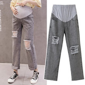 Farmer Női Őszi divat Kismama Farmer Magas derekú Has Vékony ceruzanadrágok Ruhák terhes nőknek Terhesség