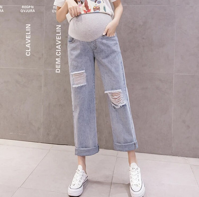 Farmer Női Őszi divat Kismama Farmer Magas derekú Has Vékony ceruzanadrágok Ruhák terhes nőknek Terhesség