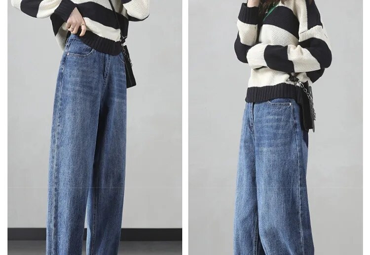 Vintgae Washed Maternity Jeans Elastic Waist Belly Loose Denim Pants Trudnička odjeća za trudnice Hlače visokog struka