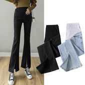 Grūtnieču zābaku piegriezums Džins grūtnieču apģērbs Plus brīvas liela izmēra bikses pavasara rudens sporta bikses grūtniecēm