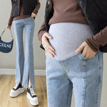 Дънки за бременни с ботуши за бременни плюс свободни панталони с голям размер Пролетни есенни спортни панталони Дрехи за бременни