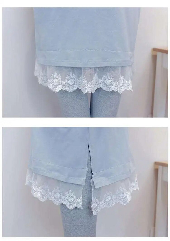 Nyári őszi kismama felső terhes póló női alkalmi laza babamintás terhes ruhák csipke póló nagy méretű M-3XL