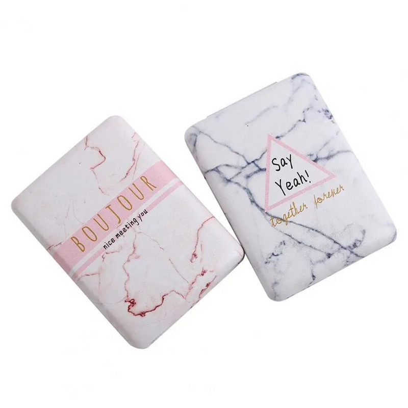 Καθρέφτης μακιγιάζ Πτυσσόμενος Καθρέφτης από διαφανές γυαλί από συνθετικό δέρμα για ταξίδια Μικρός αναδιπλούμενος καλλυντικός καθρέφτης τσέπης