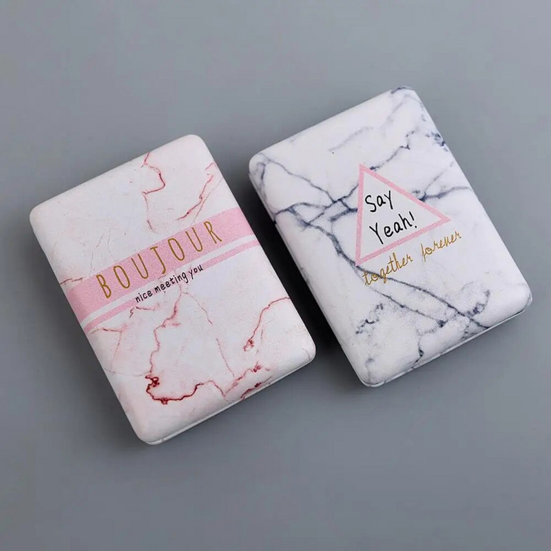 Καθρέφτης μακιγιάζ Πτυσσόμενος Καθρέφτης από διαφανές γυαλί από συνθετικό δέρμα για ταξίδια Μικρός αναδιπλούμενος καλλυντικός καθρέφτης τσέπης