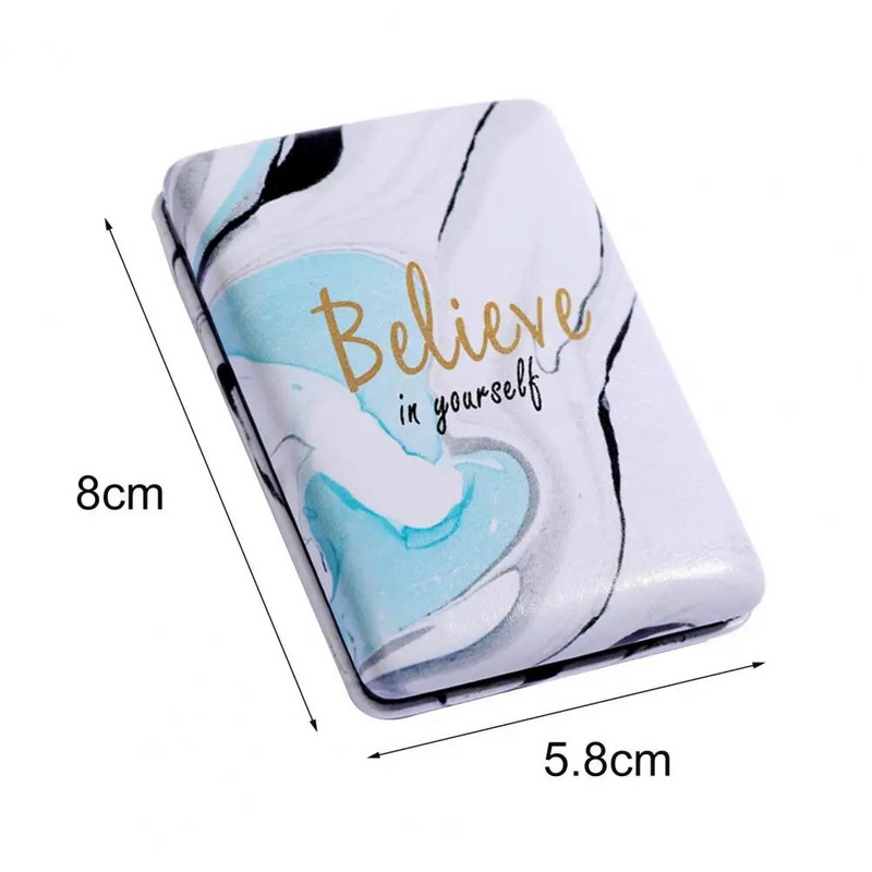 Καθρέφτης μακιγιάζ Πτυσσόμενος Καθρέφτης από διαφανές γυαλί από συνθετικό δέρμα για ταξίδια Μικρός αναδιπλούμενος καλλυντικός καθρέφτης τσέπης