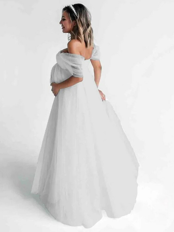 Mežģīņu šifons grūtniecēm Seksīga kleita bez pleciem, gara kleita grūtniecēm sievietēm grūtniecēm, dušas fotografēšana vasaras rekvizīti Maxi kleita Jauna