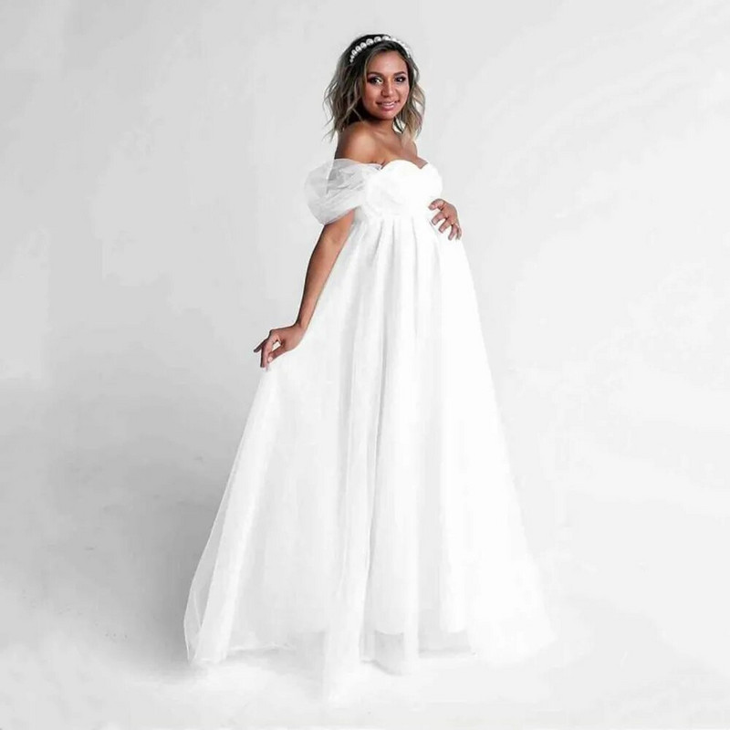 Mežģīņu šifons grūtniecēm Seksīga kleita bez pleciem, gara kleita grūtniecēm sievietēm grūtniecēm, dušas fotografēšana vasaras rekvizīti Maxi kleita Jauna