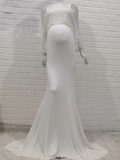 Ženska haljina za trudnice s širokim rukavima, duga haljina za trudnice, duga haljina za trudnice, rekviziti za fotografiranje, haljina za trudnice