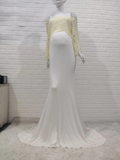 Ženska haljina za trudnice s širokim rukavima, duga haljina za trudnice, duga haljina za trudnice, rekviziti za fotografiranje, haljina za trudnice