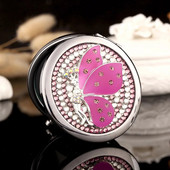 Mini džepno kozmetičko ogledalo za šminkanje, ogledalo za uvećanje 1:2 Alat za šminkanje torbice, elegantni anđeo leptir, darovi za svadbe