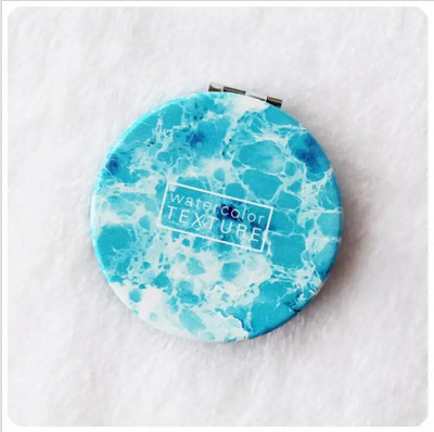 Jauks mini kosmētikas spogulis no abām pusēm salokāmi kompakti spoguļi kabatas kosmētiskais spogulis, piemērots ceļojumiem, dāmām meitenēm T0691