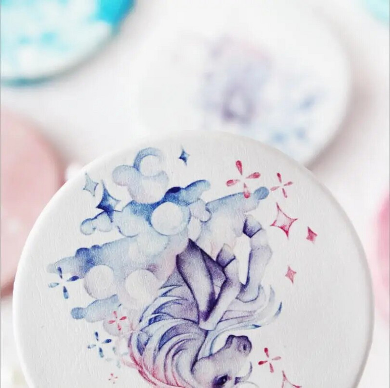 Jauks mini kosmētikas spogulis no abām pusēm salokāmi kompakti spoguļi kabatas kosmētiskais spogulis, piemērots ceļojumiem, dāmām meitenēm T0691