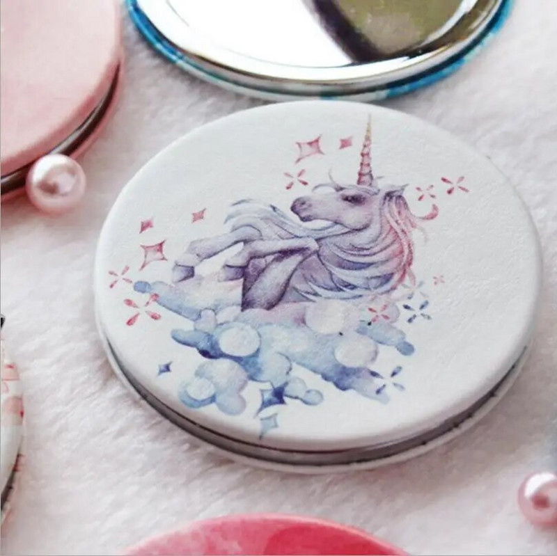 Jauks mini kosmētikas spogulis no abām pusēm salokāmi kompakti spoguļi kabatas kosmētiskais spogulis, piemērots ceļojumiem, dāmām meitenēm T0691