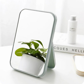Голямо квадратно едностранно козметично огледало с висока разделителна способност, сгъваемо огледало за грим, преносимо, лесно за използване, прости инструменти за красота и грим