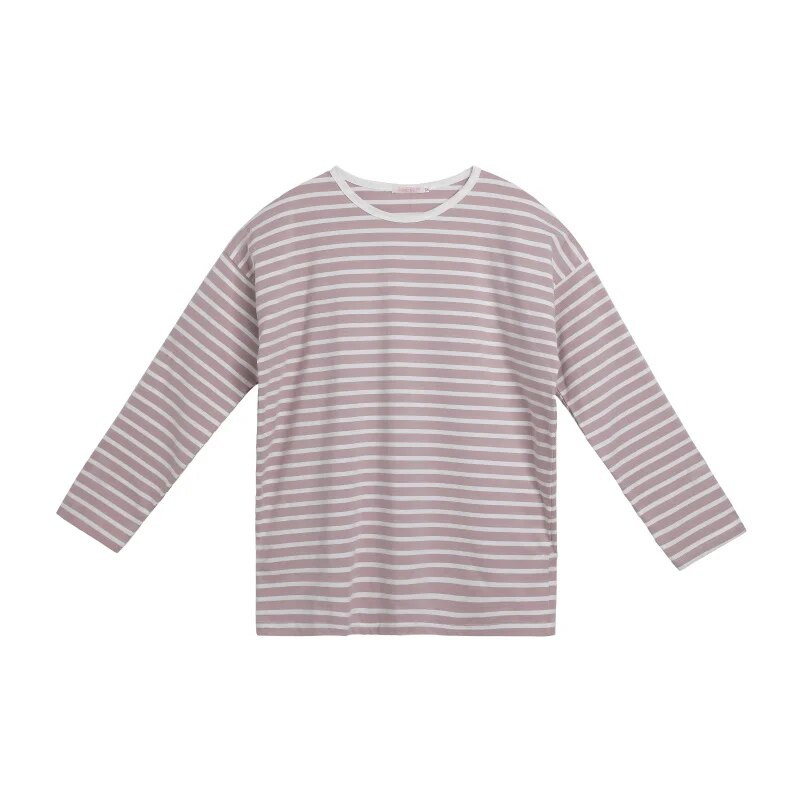 Csíkos kismama hosszú ujjú felső szoptatós póló terhes nőknek tavaszi őszi kismama ruházat 8561