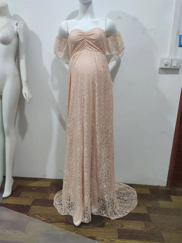 Suvine rasedatele mõeldud pika sabaga pitskleit fotograafia rekvisiidid Väljamõeldud pildistamisfoto rasedatele rasedatele naistele maxi kleit, suur suurus XXL