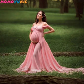 Seksi trudničke haljine za fotografiranje Trudničke haljine Rekviziti za fotografije spuštenih ramena Maxi haljine Odjeća za trudnice
