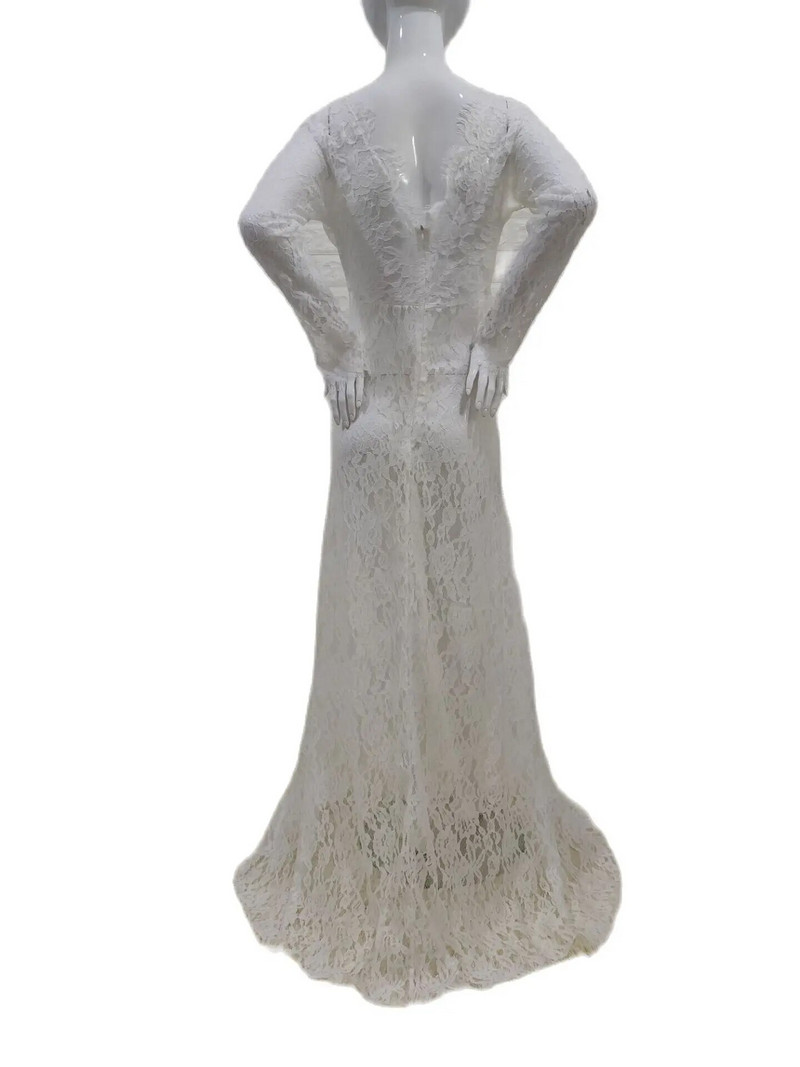 Trudnička seksi čipkasta vjenčanica s V izrezom bez leđa Ljeto za trudnice Otmjeni rekviziti za fotografije Odjeća Maxi haljina