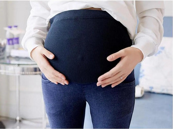 Дрехи за бременни Teenster Панталони за бременни Есенни пролетни модни дънки за бременни Еластични дънкови панталони с камбана Premama