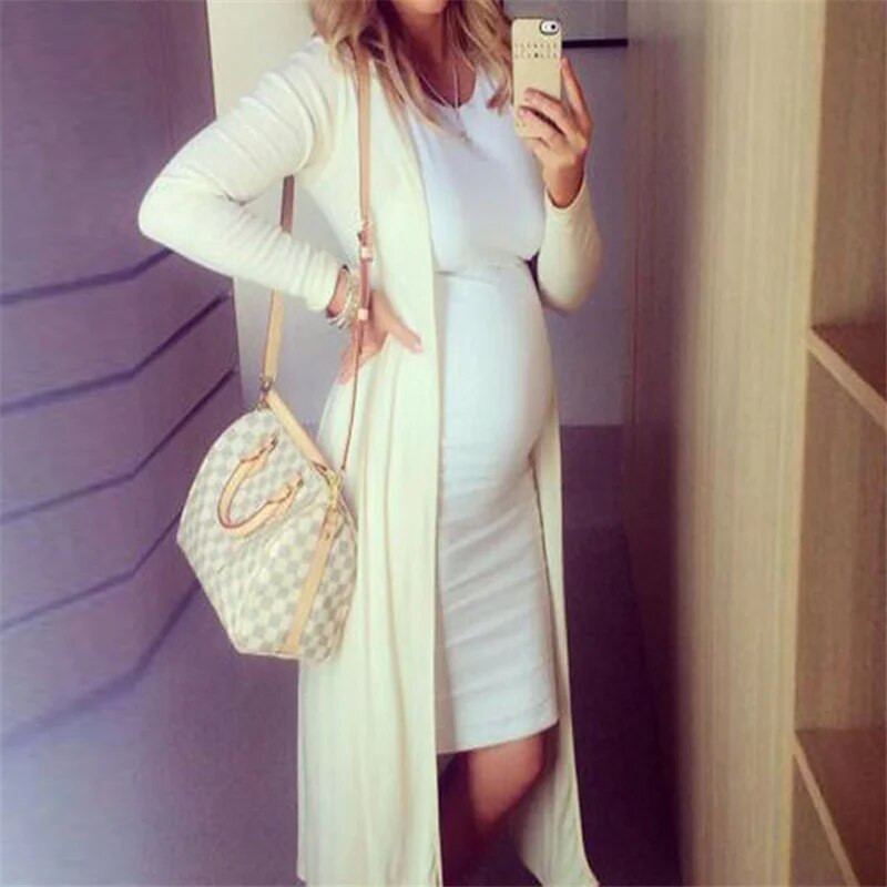 Laisvalaikio nėštumo suknelė be rankovių Moteriški drabužiai Solidi nėščiųjų suknelė Balta Mėlyna Nėščiųjų rūbai Nėščiųjų rūbai