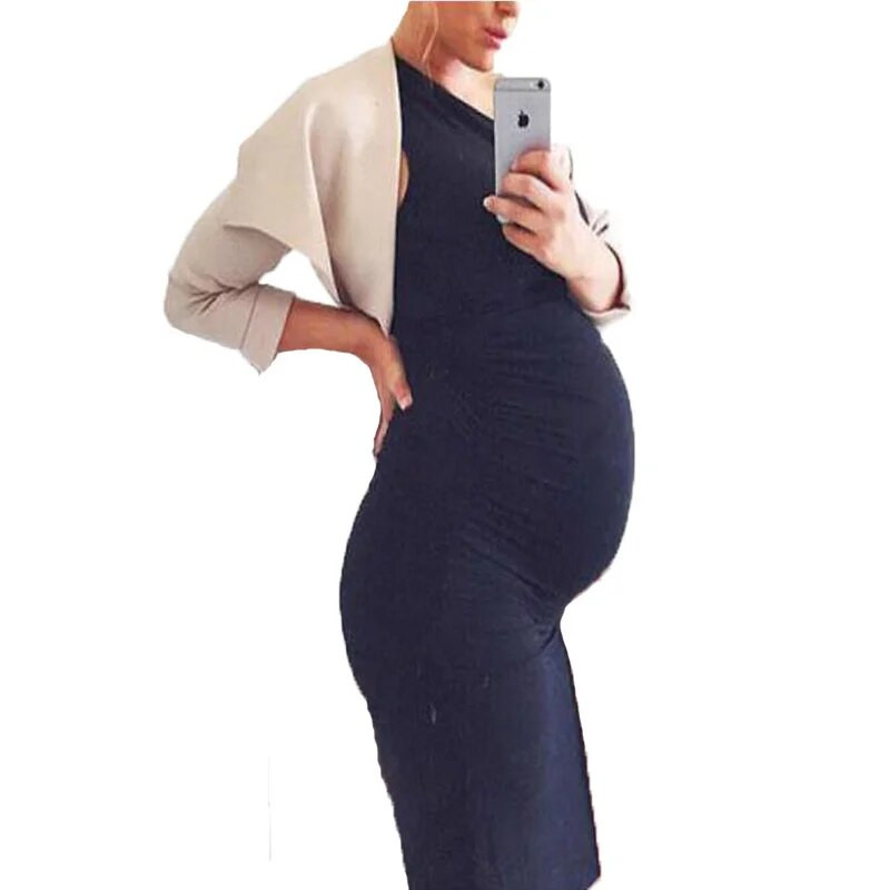 Laisvalaikio nėštumo suknelė be rankovių Moteriški drabužiai Solidi nėščiųjų suknelė Balta Mėlyna Nėščiųjų rūbai Nėščiųjų rūbai