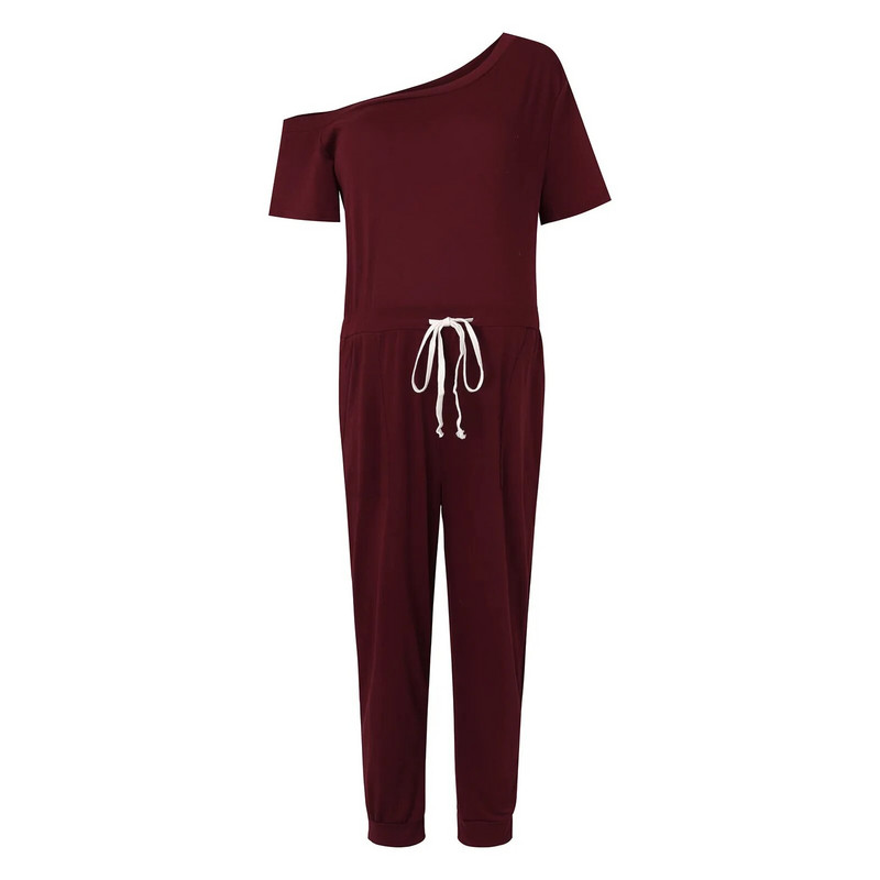 Moterų vasaros trumpomis rankovėmis vienspalviai reguliuojamo juosmens kombinezonas nėščiosioms, laisvalaikio kirpčiukai, drėkinantys antblauzdžiai