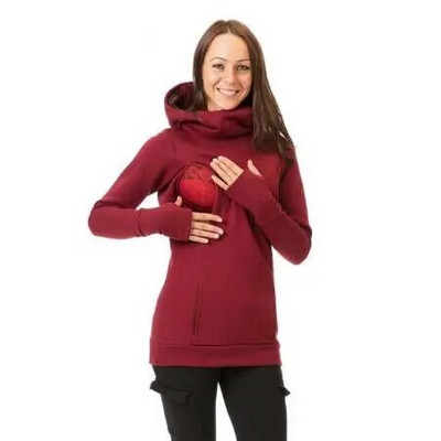 Jesenska majica s kapuljačom za trudnice i dojilje Zimska odjeća za trudnice Kaputi Majice s kapuljačom za trudnice koje doje Majica jakna za dojenje