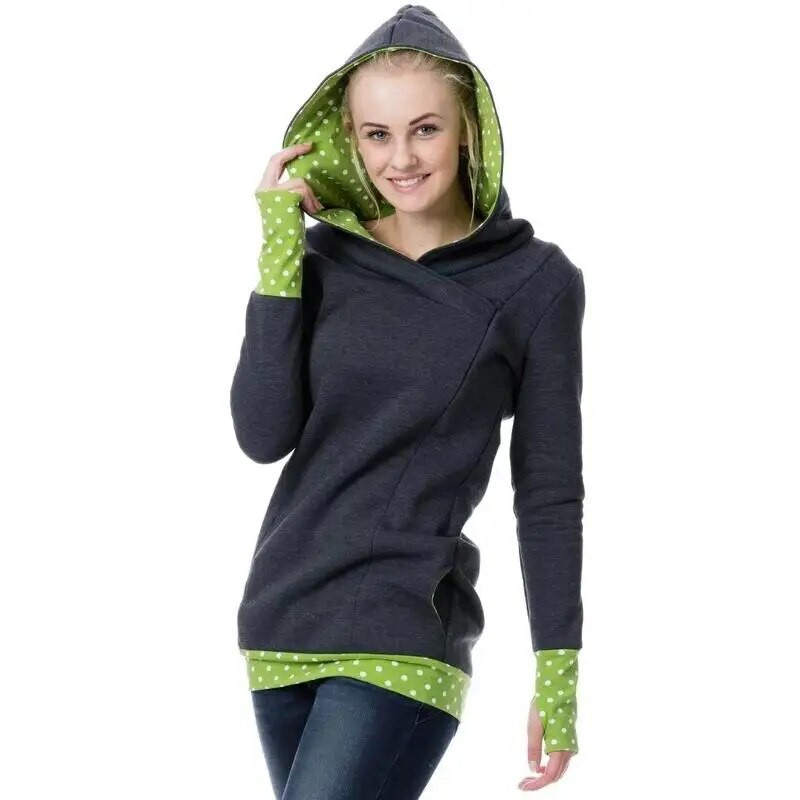 Jesenska majica s kapuljačom za trudnice i dojilje Zimska odjeća za trudnice Kaputi Majice s kapuljačom za trudnice koje doje Majica jakna za dojenje