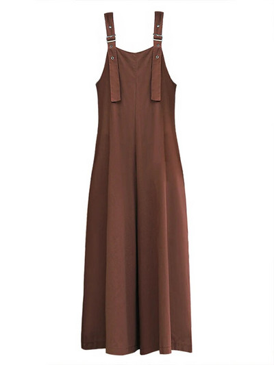 Summer Preppy Style Ολόσωμες φόρμες εγκυμοσύνης Plus Size Καφέ Ρόμπερες εγκυμοσύνης Μόδα μακριά φαρδιά πόδια Φόρμες εγκύου