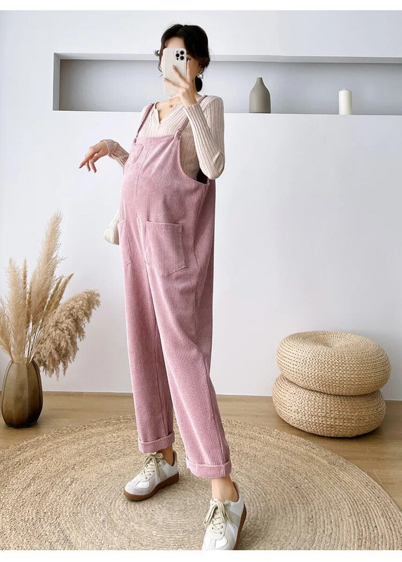 Kombinezonas Nėščioms kelnės Ilgi Velveliniai Nėštumo Drabužiai Nėščioms Moterims Kombinezonas Roupa Gestante Kelnės Rudens Nėščioms Nauja