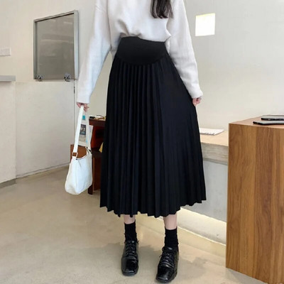 Jesen Zima Plisirane debele tople trudničke suknje Elastični struk Trbuh Ležerna odjeća za trudnice Trudnički vestidos