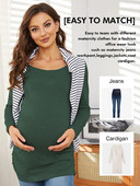 Ženske bluze za trudnice s dugim rukavima i gornjim dijelovima s laskavim bočnim rubovima Odjeća za trudnice Majica kratkih rukava