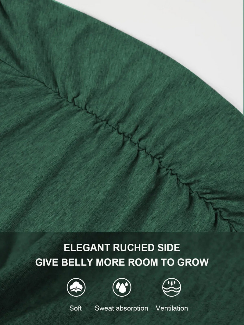 Ženske bluze za trudnice s dugim rukavima i gornjim dijelovima s laskavim bočnim rubovima Odjeća za trudnice Majica kratkih rukava