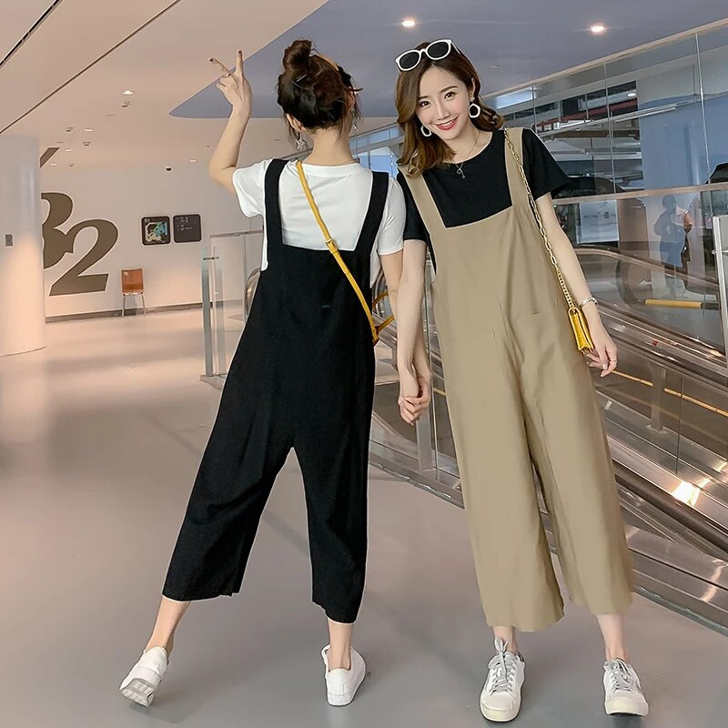 NOVO Široke trudničke hlače Hlače za trudnice Remen Remen Tregeri za trudnice Kombinezoni Odjeća