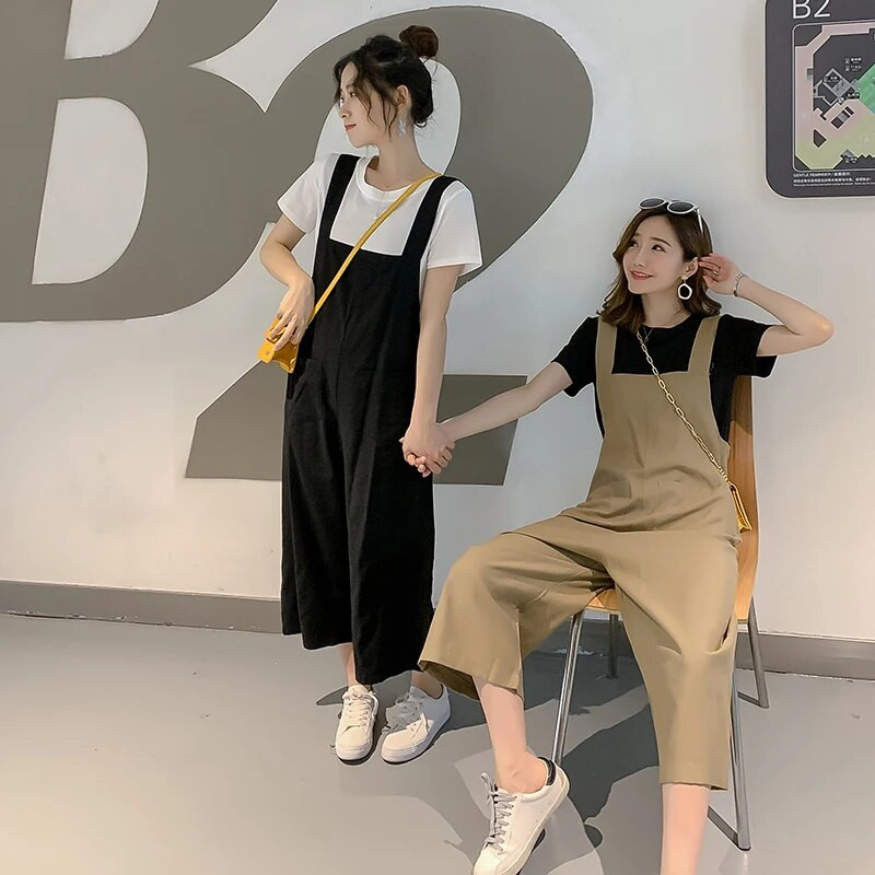 NOVO Široke trudničke hlače Hlače za trudnice Remen Remen Tregeri za trudnice Kombinezoni Odjeća